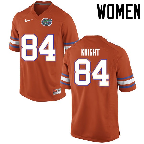 Florida Gators Women #84 Camrin Knight College Football Jerseys Orange